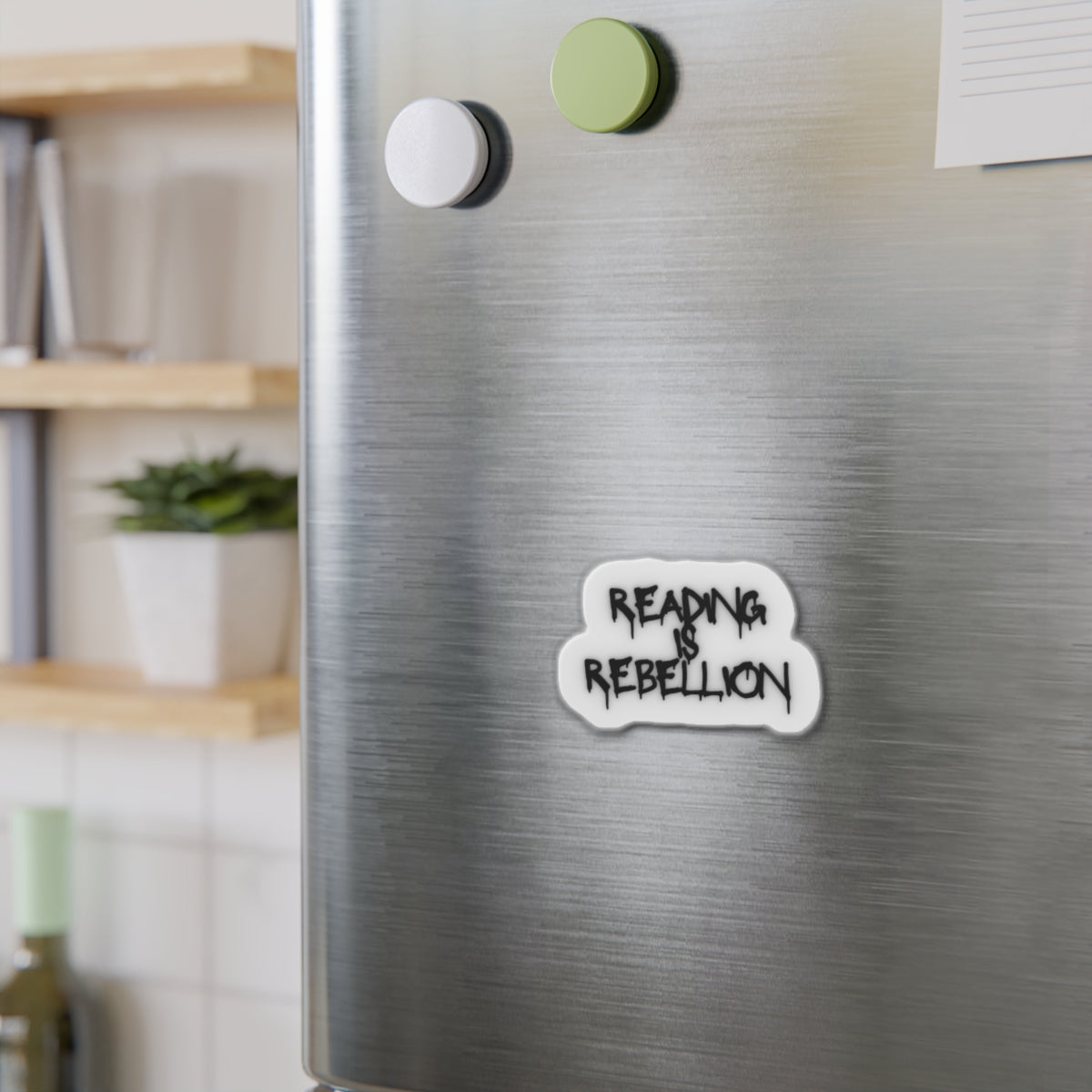 Reading Is Rebellion Die-Cut Magnet