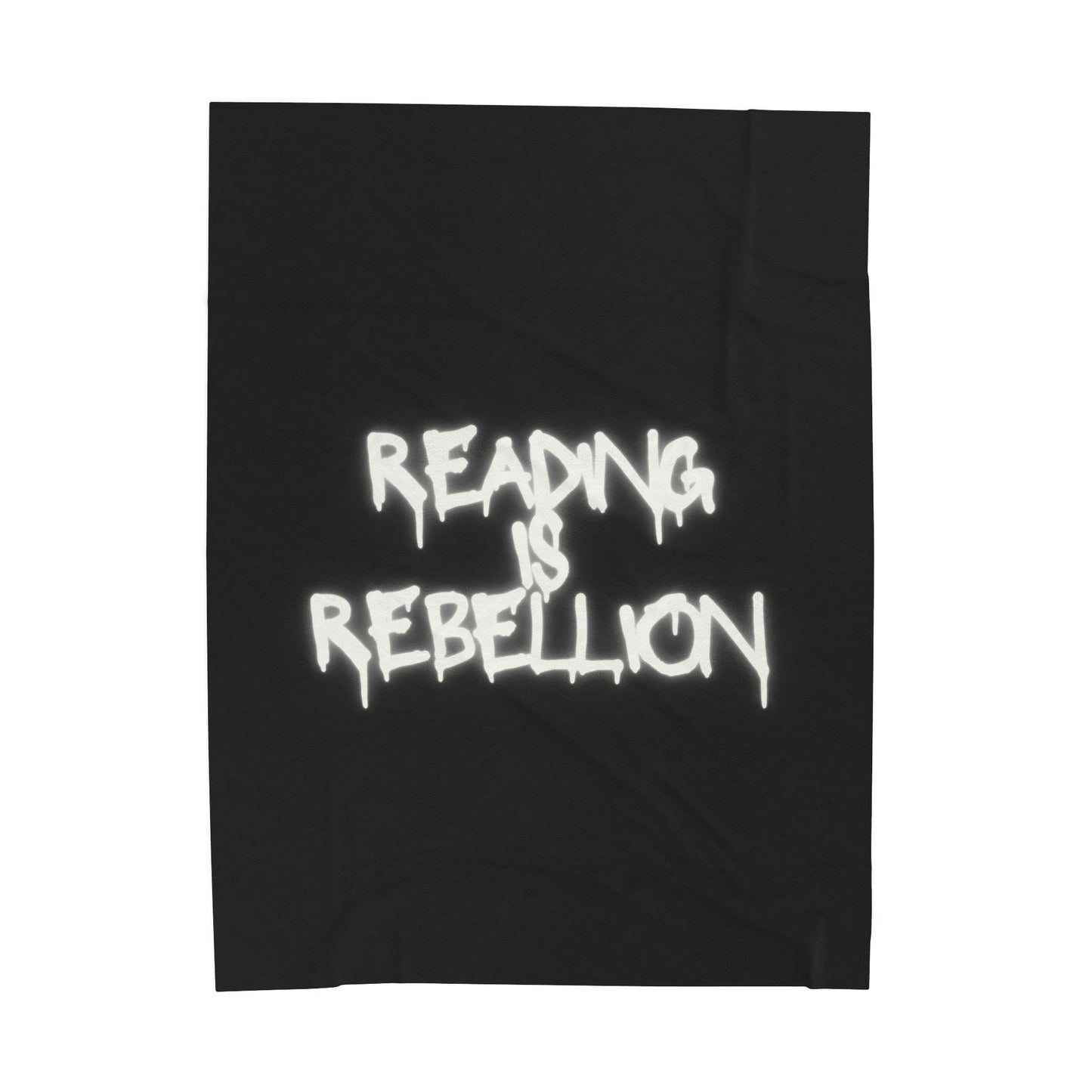 Reading Is Rebellion Velveteen Plush Throw Blanket